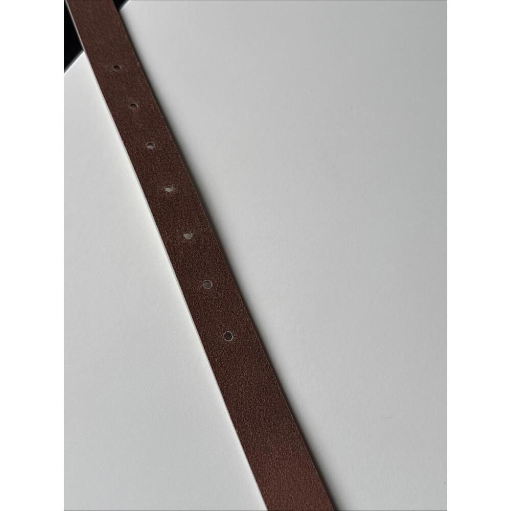 ALLSAINTS New Luna Metallic Leather Silver Western Skinny Womens Belt Size XL - Picture 11 of 11